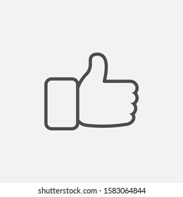 Like icon isolated on white background. Vector illustration. Eps 10.