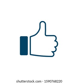 Like icon isolated on white background. Vector illustration. Eps 10.