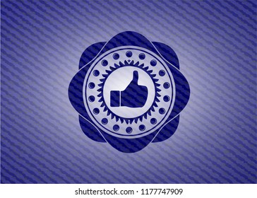 like icon with jean texture