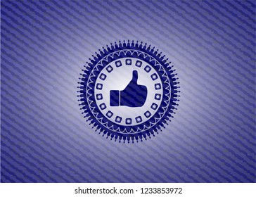 like icon with jean texture