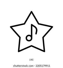 like icon. Line Art Style Design Isolated On White Background