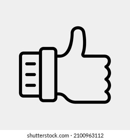 Like icon in line style about social media, use for website mobile app presentation