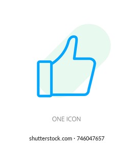 Like icon line style isolated on white background. For your design, logo. Vector illustration.