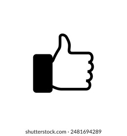 Like icon logo design. Thumbs up sign and symbol. Hand like