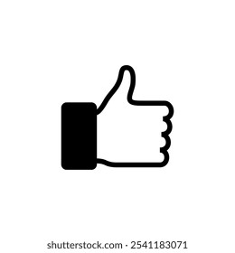Como el diseño del logotipo del icono. Pulgares hacia arriba signo y símbolo. Mano como