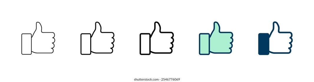 Like icon logo design. Thumbs up sign and symbol. Hand like