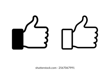 Like icon logo design. Thumbs up sign and symbol. Hand like