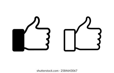 Like icon logo design. Thumbs up sign and symbol. Hand like