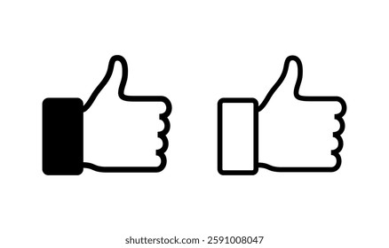 Like icon logo design. Thumbs up sign and symbol. Hand like