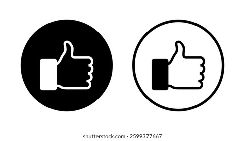 Like icon logo design. Thumbs up sign and symbol. Hand like