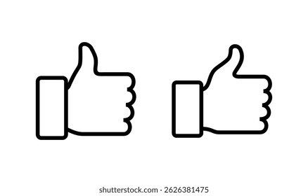 Like icon logo design. Thumbs up sign and symbol. Hand like