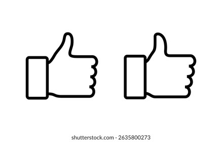 Like icon logo design. Thumbs up sign and symbol. Hand like