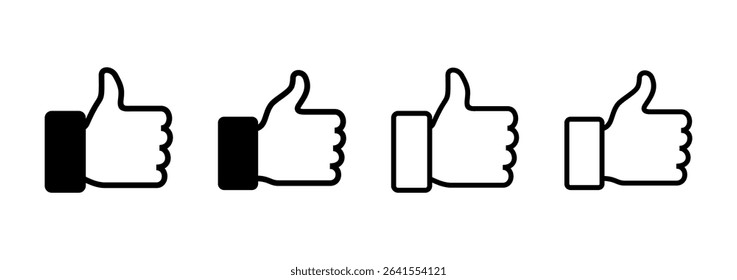 Like icon logo design. Thumbs up sign and symbol. Hand like