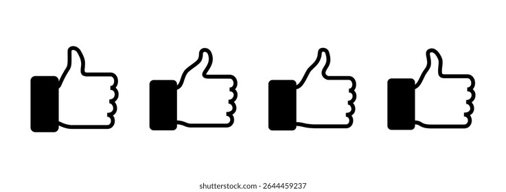 Like icon logo design. Thumbs up sign and symbol. Hand like