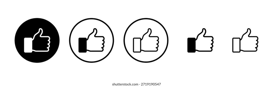 Like icon logo design. Thumbs up sign and symbol. Hand like