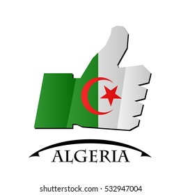  like icon made from the flag of Algeria