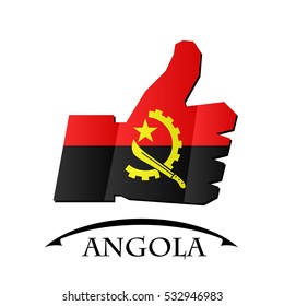  like icon made from the flag of Angola