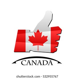  like icon made from the flag of Canada