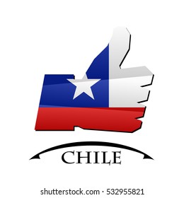like icon made from the flag of Chile