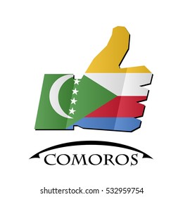 like icon made from the flag of Comoros