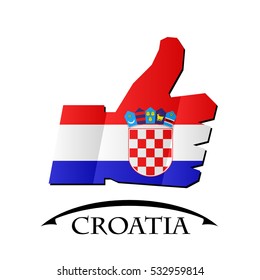 like icon made from the flag of croatia