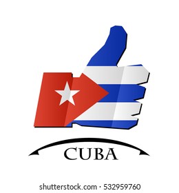 like icon made from the flag of Cuba