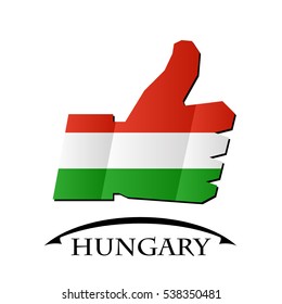 like icon made from the flag of Hungary