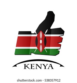 like icon made from the flag of Kenya