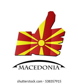 like icon made from the flag of Macedonia