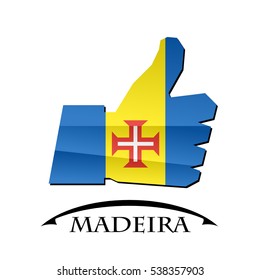like icon made from the flag of Madeira