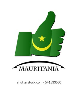 like icon made from the flag of Mauritania
