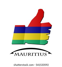 like icon made from the flag of Mauritius