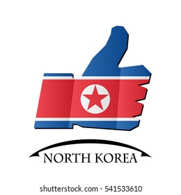 like icon made from the flag of North Korea