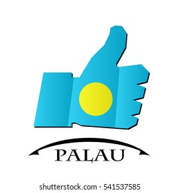 like icon made from the flag of Palau