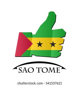 like icon made from the flag of Sao Tome