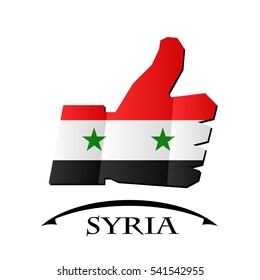 like icon made from the flag of Syria