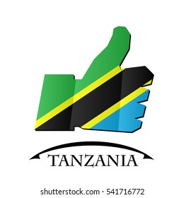 like icon made from the flag of Tanzania