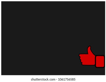 Like icon on black background,vector illustration