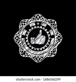 like icon on chalkboard, vector illustration, pretty design