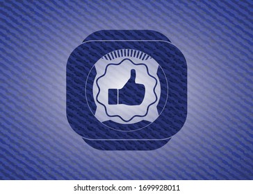 como icono en el fondo del denim