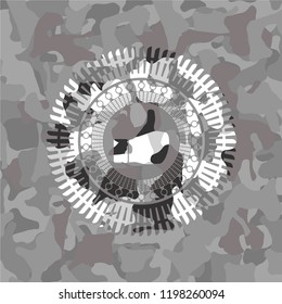 like icon on grey camo texture