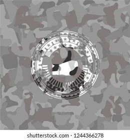 like icon on grey camo texture