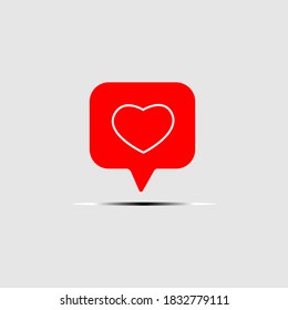 Like icon on white background. Flat design. Vector illustration