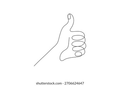 Like icon one line drawing minimalist outline illustration
