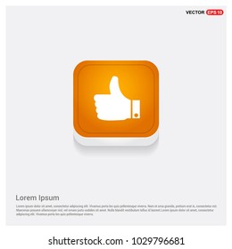 like icon Orange Abstract Web Button