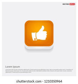 LIKE icon Orange Abstract Web Button - Free vector icon