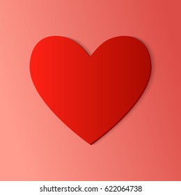 Like icon. Red heart.
