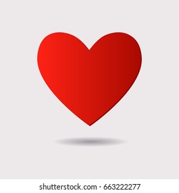 Like icon. Red heart.