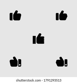 like icon set isolated vector illustration