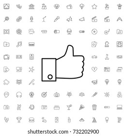 Like icon. set of outline entertainment icons.